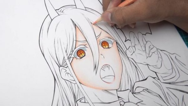 Chainsaw man real time Coloring | POWER !!