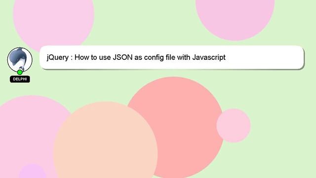 jQuery : How to use JSON as config file with Javascript смотреть онлайн