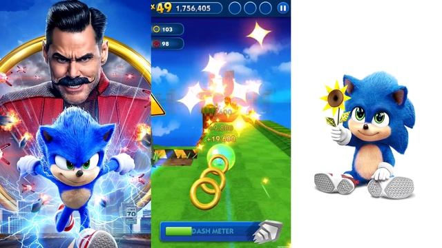 Sonic Dash (iOS) - Baby Sonic Gameplay смотреть онлайн