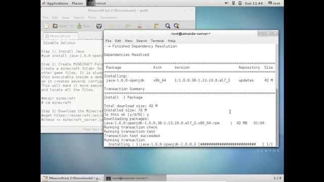 Setting up MINECRAFT Server on Centos 7 смотреть онлайн