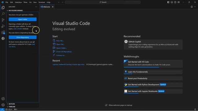 Cypress Tutorial Part 2 - Installing Cypress along with Visual Studio Code, Node.js & Demo App смотреть онлайн