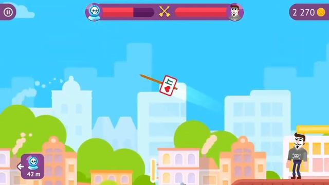 Bowmasters #3 Детская игра для детей на андроид про ДУЭЛЬ ГЕРОЕВ БОУМАСТЕР #Мобильные игры смотреть онлайн