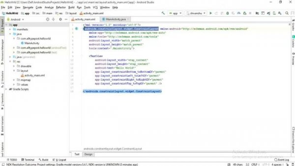 Create Your Own App | Hello World Application in Android Studio | Part01 | (हिंदी में ) |
