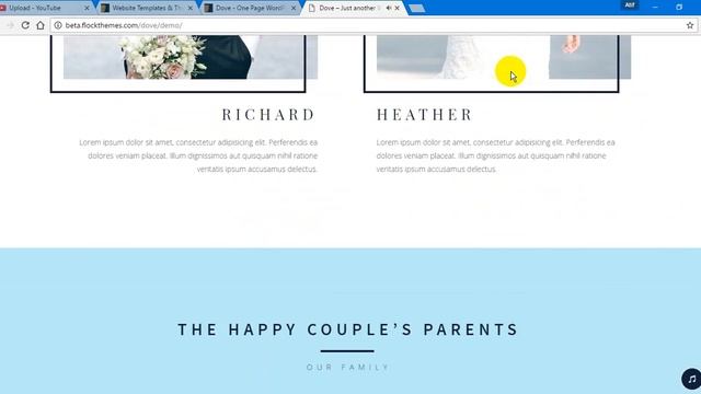 Dove One Page WordPress Theme смотреть онлайн