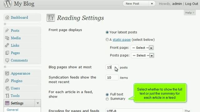 WordPress 3.0 - 02 - Settings смотреть онлайн