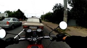 Ява 638 быстрая езда по городу/Jawa 638 fast driving in the city