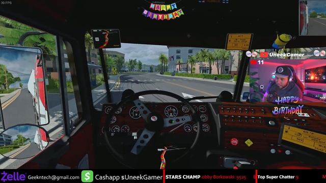 American Truck Simulator | Overfloater K100E | Zee Mods N14 | PNG Graphics | Birthday Celebration смотреть онлайн