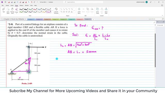 2-8| Chapter 2 | Strain | Mechanics of Materials by R.C Hibbeler| смотреть онлайн