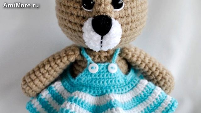 Амигуруми: схема Мишки в платье. Игрушки вязанные крючком. Free crochet patterns. смотреть онлайн