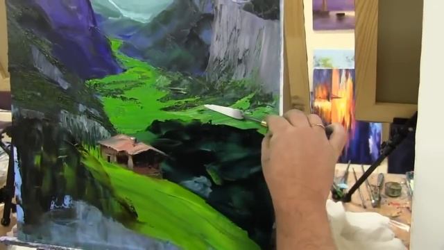 Мастер-класс масляной живописи "Горный пейзаж". Художник Игорь Сахаров смотреть онлайн