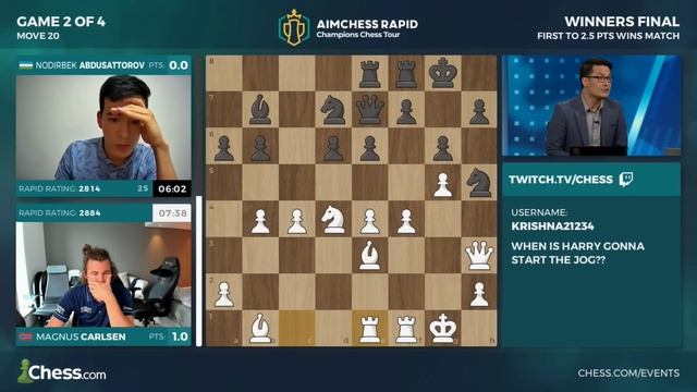 Magnus SACRIFICES His KNIGHT Like Mikhail Tal In FINAL | Magnus Carlsen Vs Nodirbek Abdusattorov