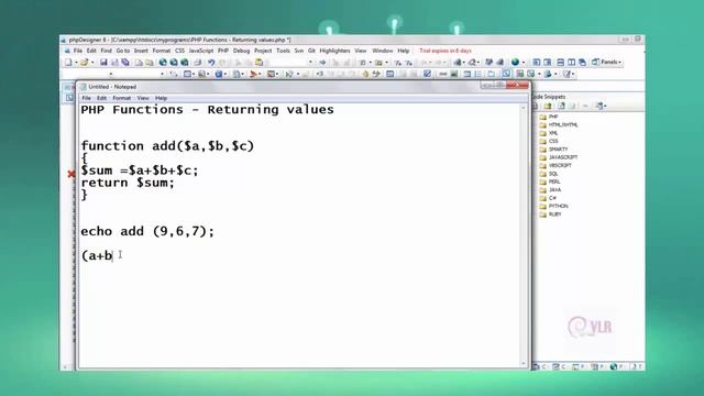 function with return arguments php telugu tutorials смотреть онлайн
