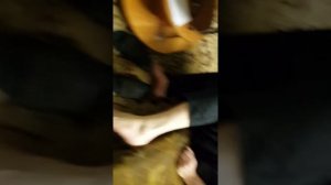 Чистка пятки болгаркой