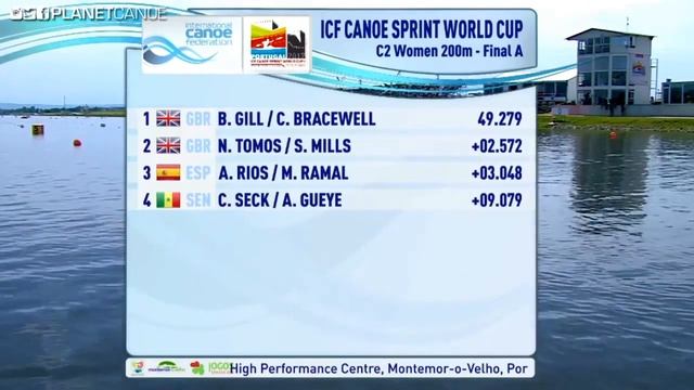 2017 ICF Canoe Sprint World Cup 1, Portugal, Woman's C-2 200m Final A. HD (16:9) смотреть онлайн