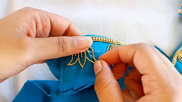 Latest and unique Lotus Aariwork blouse design with normal needle #aariwork #maggamwork #blouse смотреть онлайн