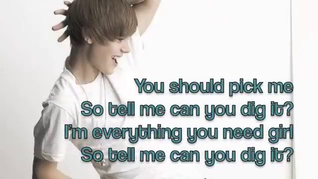 Justin Bieber-Pick Me (With lyrics on screen) смотреть онлайн