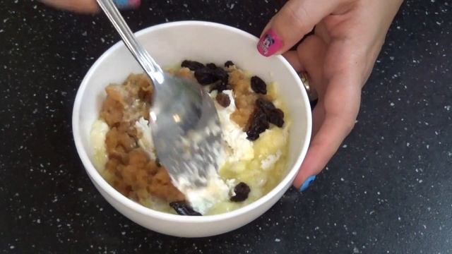 Творожно-яблочный ПП кекс - тортик в кружке в микроволновке. Простой, быстрый и полезный ПП рецепт.