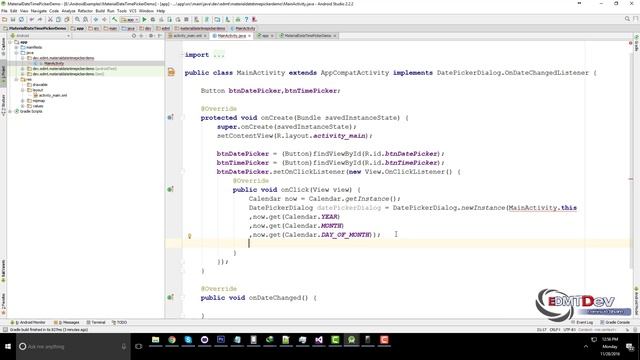 Android Studio Tutorial - Material DateTime Picker смотреть онлайн