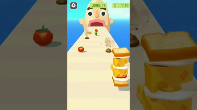 Hyper Casual Game - Sandwich Runner | All levels walkthrough | Android смотреть онлайн