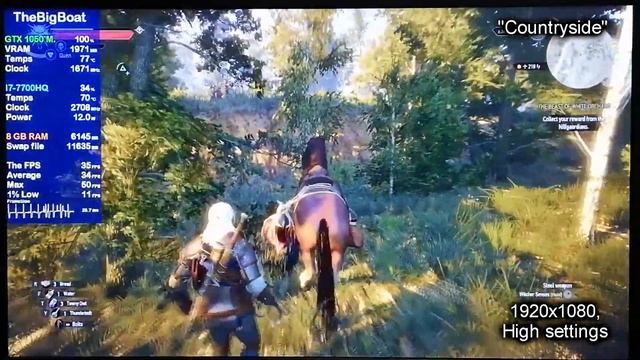 The Witcher 3 Next-Gen on OLD GAMING LAPTOP || NVIDIA GTX 1050 M., Intel i7-7700HQ, 8 GB RAM, No SS смотреть онлайн