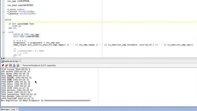 manejoDeDatosyCursoresConLoopPL:SQL 04 смотреть онлайн