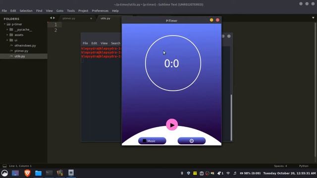 (part-2): Creating a Productivity Timer Application using PyQt5. смотреть онлайн