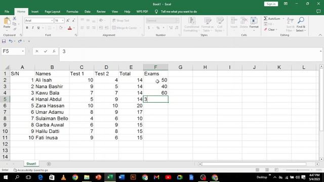 How Grade student's score using IF formula in excel. IF formula da Hausa. смотреть онлайн