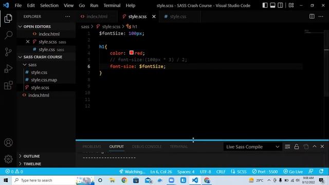 SASS Crash Course 2022 | SASS Variables | How to use SASS variables? смотреть онлайн