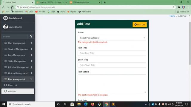 #PHP Laravel | Post Episode (3) Part- 36 Website Development | Full Course | Bangla Tutorial смотреть онлайн