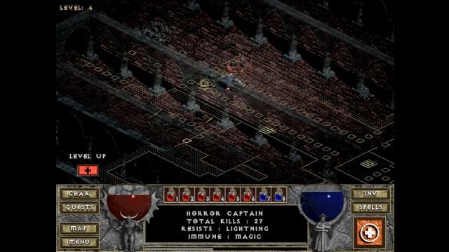 Diablo 1: Hellfire (monk) - 4 серия - Подвал #4 (Вывеска Огдана + Гарбард Слабый) смотреть онлайн