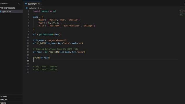 Python Dataframe to HDF5 File Conversion | Python Tutorial смотреть онлайн