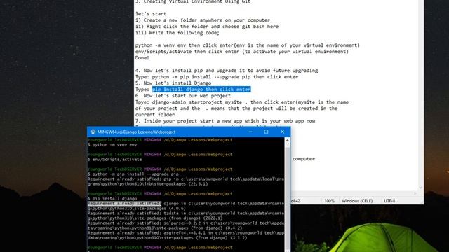 Python Django Tutorial for Beginners: Using GIT for Virtual Environment, Pip & Django - Lesson 1 смотреть онлайн