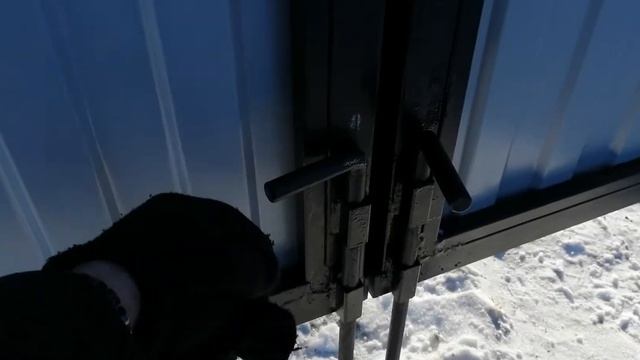 Ворота с встроенной калиткой. смотреть онлайн