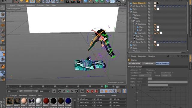 Speed Art Minecraft 1vs1 Cinema4D