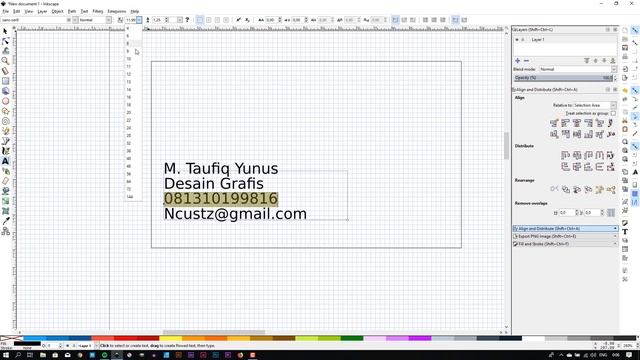 Inkscape Tutorial: Membuat Kartu Nama Sederhana