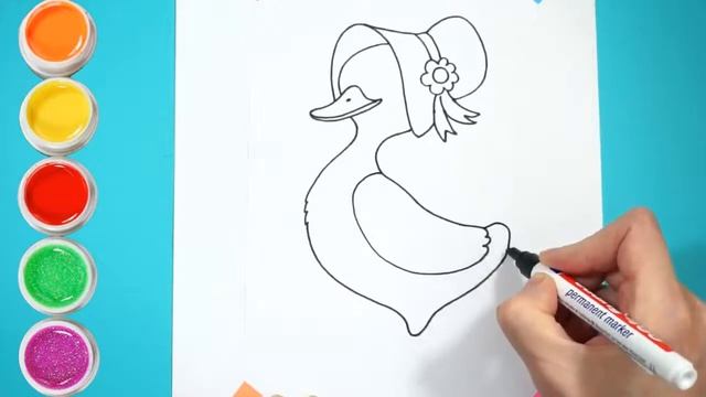 How To Draw A Duck | Simple Drawin | Как нарисовать утку | Простой рисунок