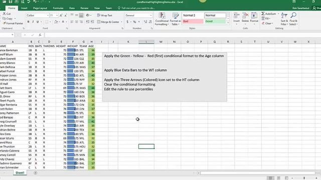 Excel Conditional Formatting - Data Bars, Color Scales & Icon Sets - Office 365 смотреть онлайн