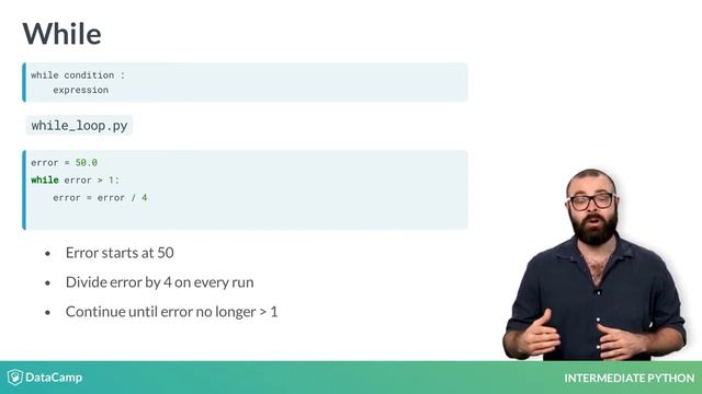 Intermediate Python: While Loop смотреть онлайн