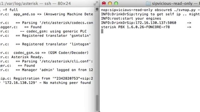 Svmap and Asterisk logs смотреть онлайн
