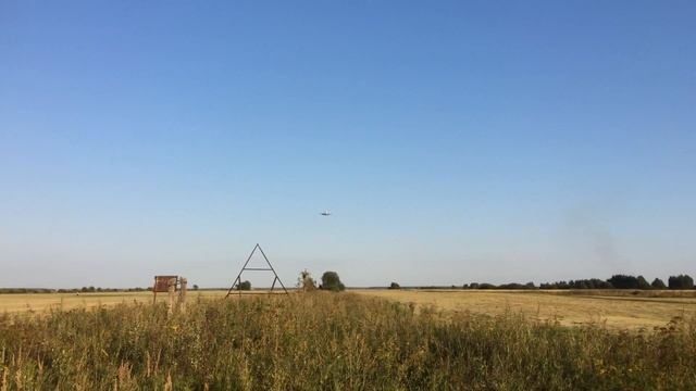 Заход на посадку самолёта в аэрп. Жуковский. смотреть онлайн