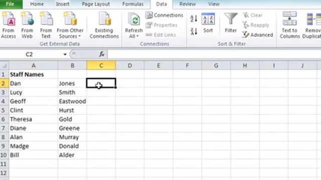 Excel Tip #003 Split Text Across Columns Microsoft Excel 2010 2007 2003 смотреть онлайн