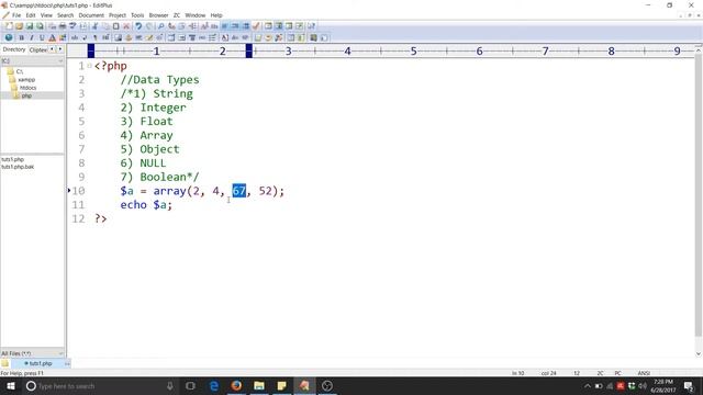 PHP 5 Tutorials for Beginners | #5 PHP Data Types with Example | Hindi смотреть онлайн