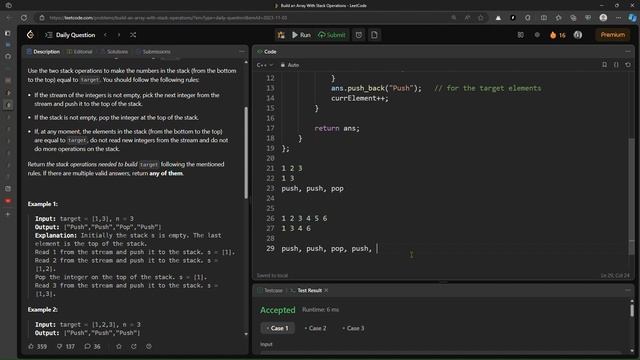 LeetCode 1441. Build an Array With Stack Operations (Explained in Hindi). смотреть онлайн