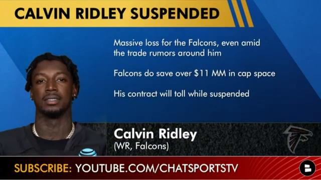 BREAKING: Calvin Ridley SUSPENDED Entire 2022 Season For Gambling After Leaving Atlanta Falcons смотреть онлайн