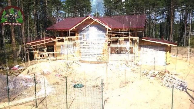 Дом и баня Из Оцилиндрованного бревна на берегу Финского залива смотреть онлайн