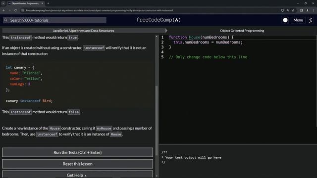 Verify an Object's Constructor with instanceof | freeCodeCamp | Object Oriented Programming смотреть онлайн