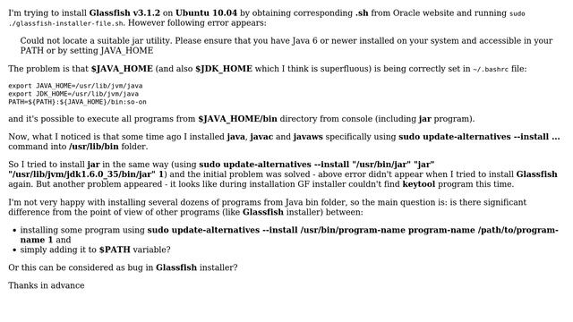 Ubuntu: Java problems installing Glassfish 3.1.2 on Ubuntu Lucid смотреть онлайн