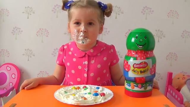 ♥ЧЕЛЛЕНДЖ РАДУЖНЫЙ КРЕМ! Вызов Принят!  Детский челлендж! Kids Challenge Rainbow Cream With M&M