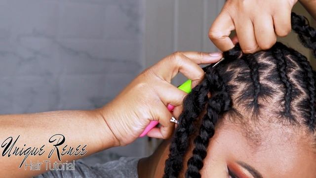 JUMBO MARLEY RUSTIC PASSION TWIST WITH ZIG ZAG PARTS | CROCHET PASSION TWIST BRAIDS | UNIQUERENEE смотреть онлайн