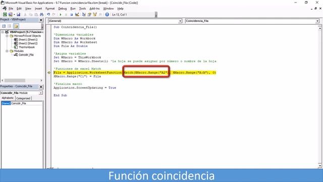 9.7 Función coincidencia (Match) excel macros смотреть онлайн
